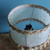 Metal and wood bedside lamp