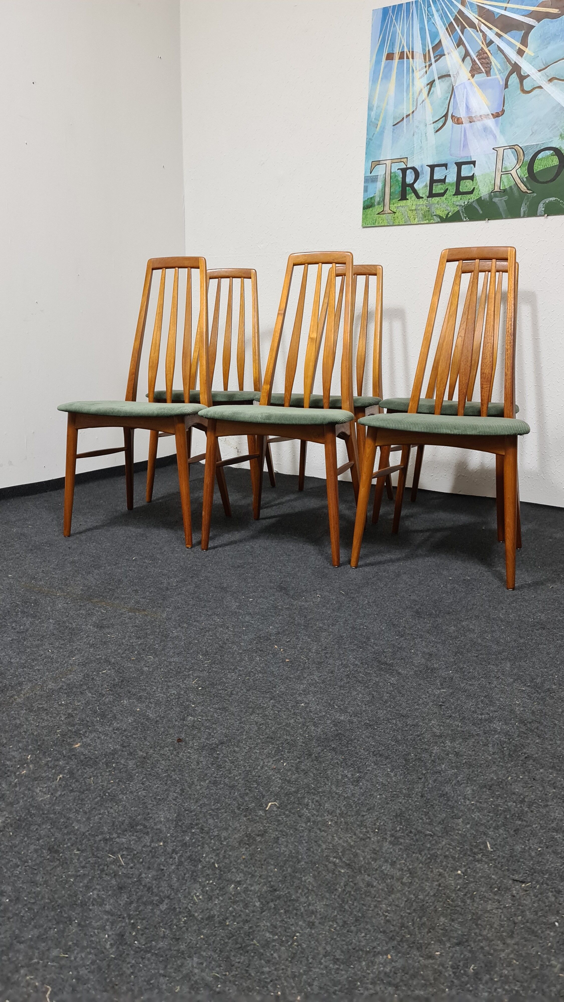 Ensemble vintage de chaises à manger en teck par Niels Koefoed pour Koefoed Hornslet
