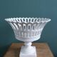 Malicorne Bourg-Joly openwork fruit bowl signed Moreau