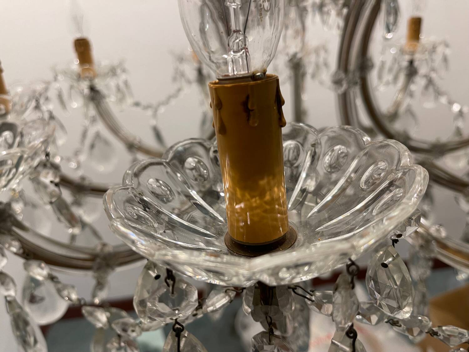 Large Crystal Maria Teresa Chandelier 1950's
