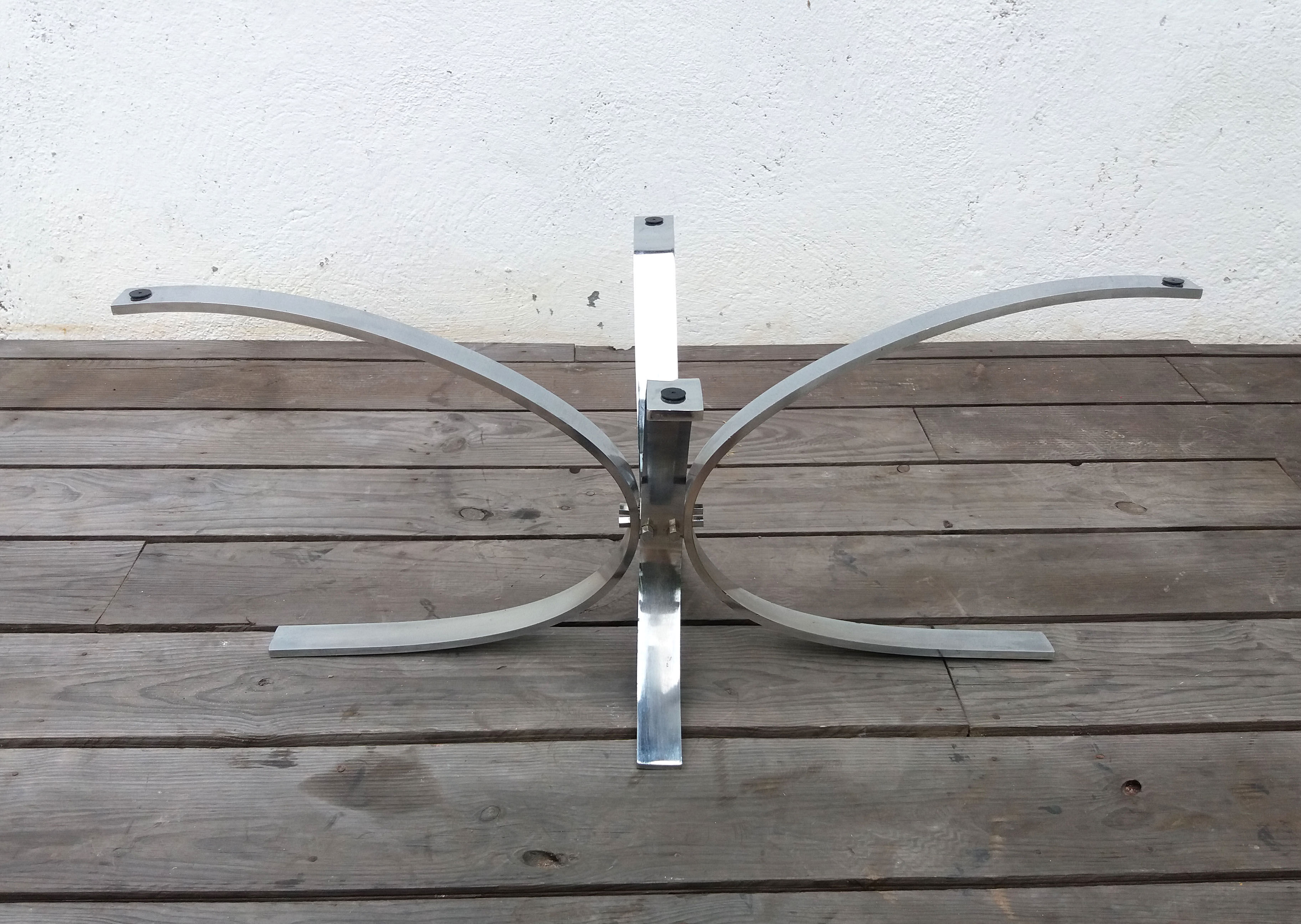 Stainless coffee table 70s