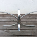 Stainless coffee table 70s