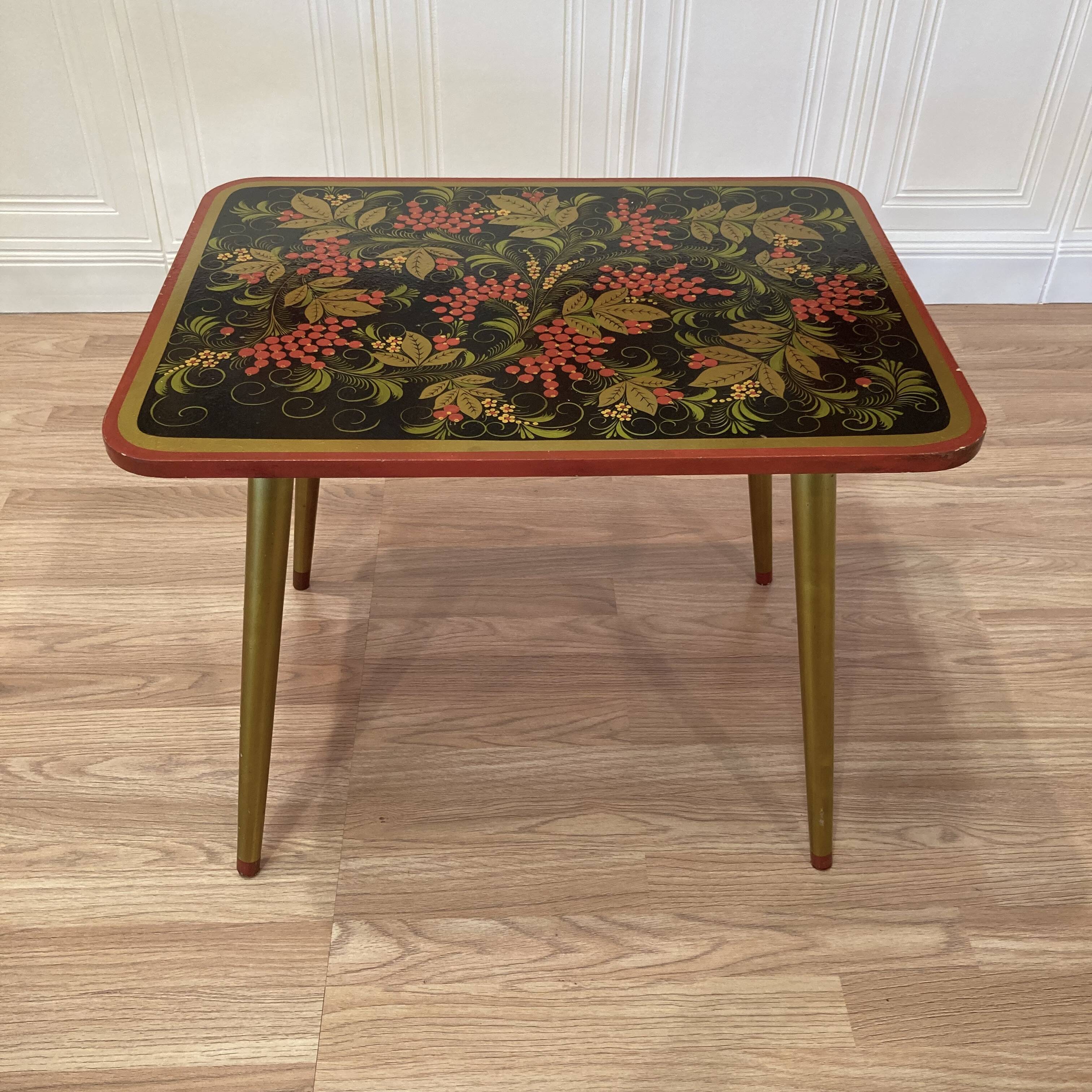 Pair of wooden tables, 1950s design.