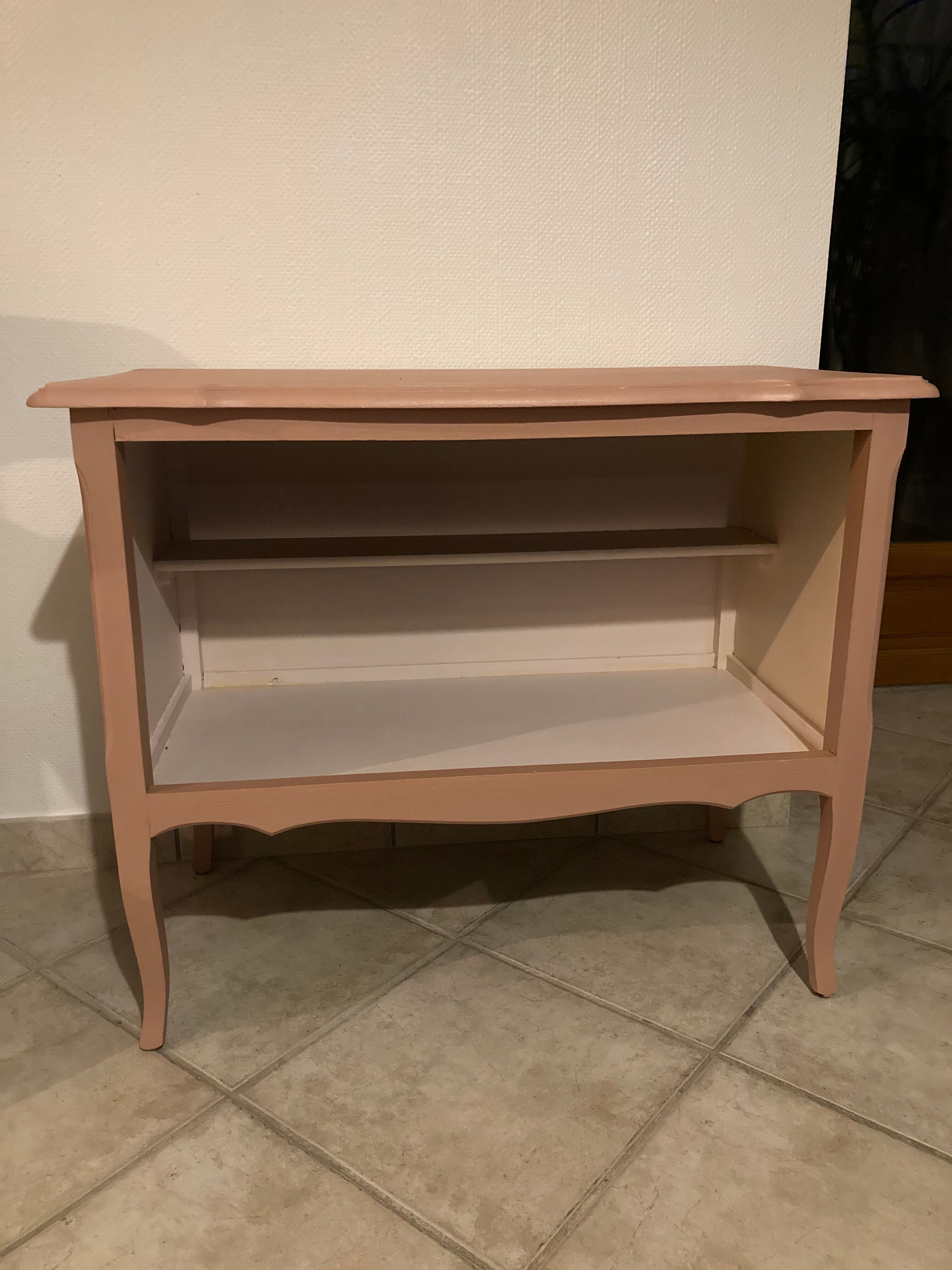 Furniture / bookcase / chest of drawers open powder pink