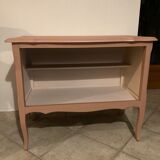 Meuble / bibliothèque / commode ouverte rose poudrée