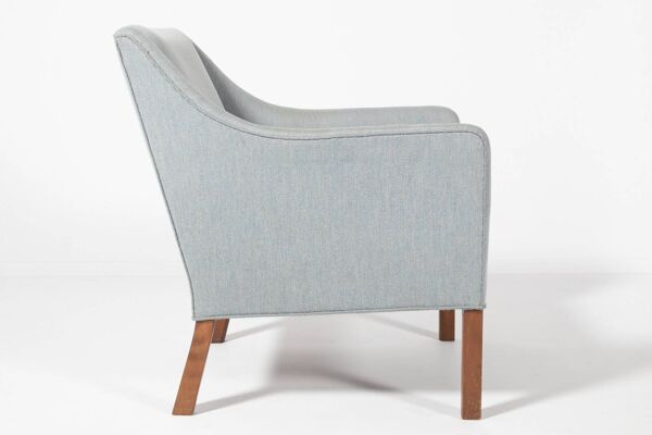Ensemble de deux fauteuils club danois modernes d'Einar Larsen, années 1950