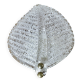 Barovier & Toso "leaf" wall lamp in Murano glass, 1970, vintage, Italy