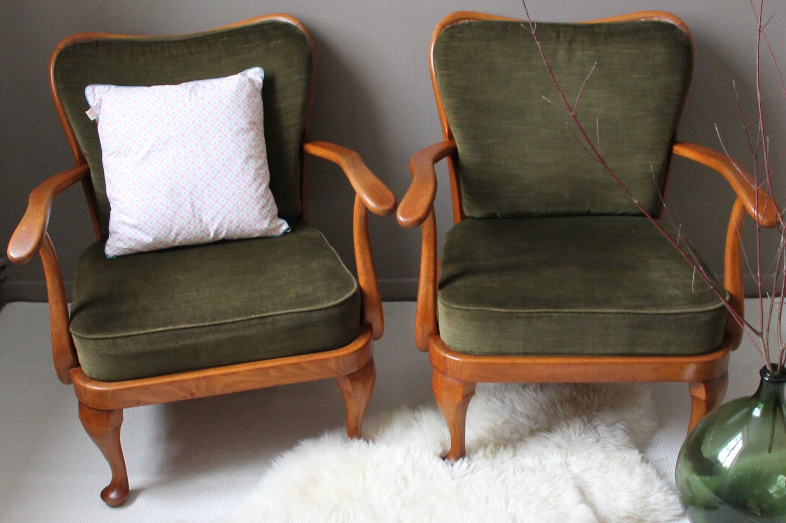 Pair English Chair nineteenth Chippendale style