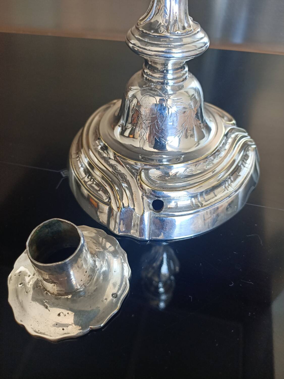 Louis XVIIIth century silver candlestick