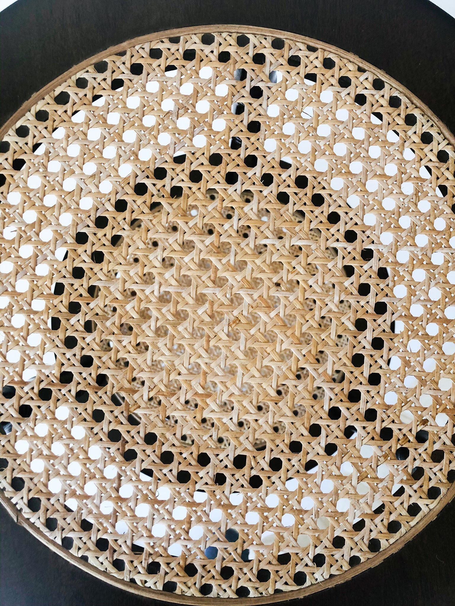 Side table in cannage