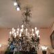 Lustre en bronze doré et cristal taillé, milieu XIXe siècle