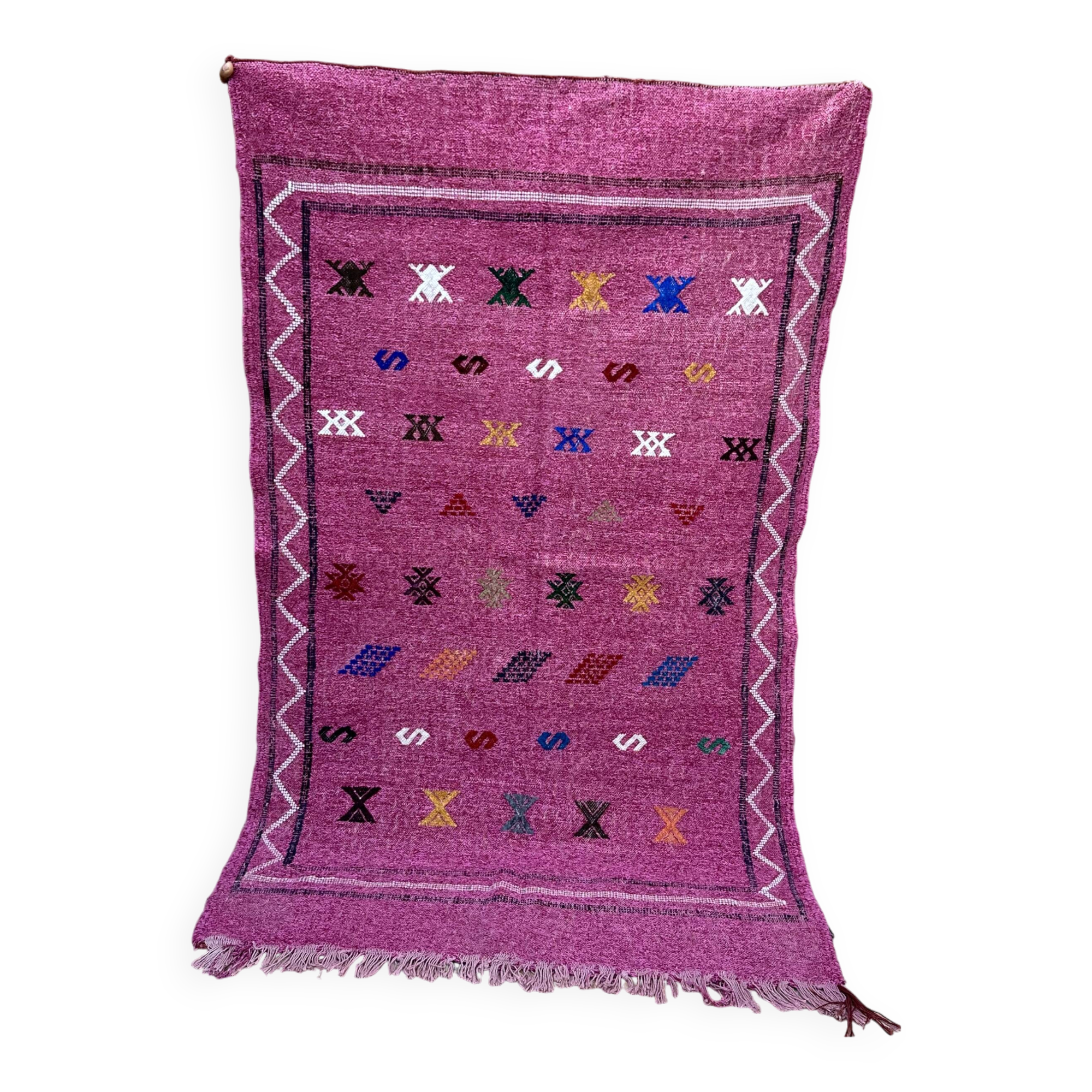 Moroccan Hanbel kilim rug, velvet rug, Moroccan Hanbel, Moroccan rug, Moroccan carpet.