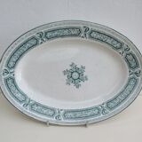 Plat ovale ancien en faïence Léon Bertrand Bordeaux