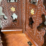 Antique Ottoman Turkish table with inlays and intricate carvings