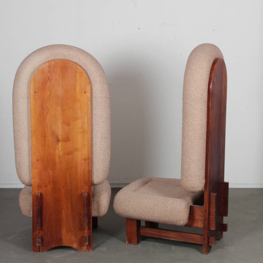 Pair of high armchairs from the 1970s