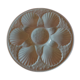 Oyster plate in white earthenware from Longchamp