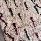 Tapis Berbère  blanc, Cream  Azilal - 223 x 100 cm