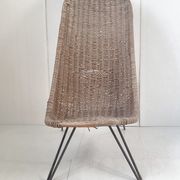 Fauteuil en rotin vintage 1950