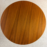 Vintage German round coffee table – Walnut & star base