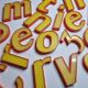 Set of 19 "pop" sign letters, 20 cm
