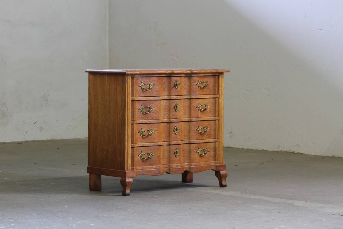 Vintage 1960s Danish Brutalist light oak dresser Kjærnulf & French style