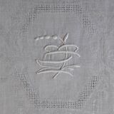 Old damask towels linen monogram