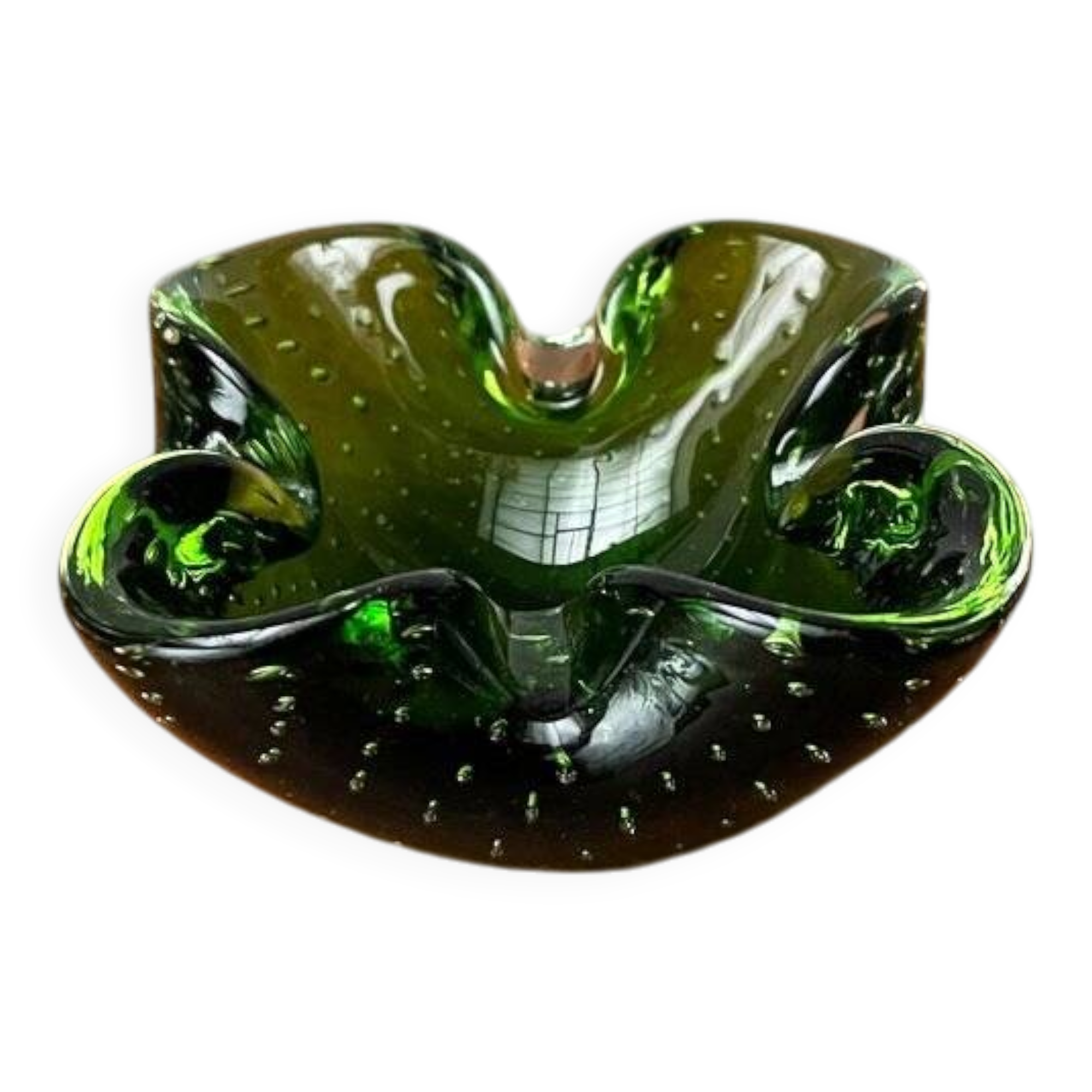 Vintage Italian Bullicante glass bowl from Murano.