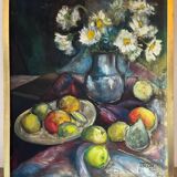 Still life with fruit signed 1952
