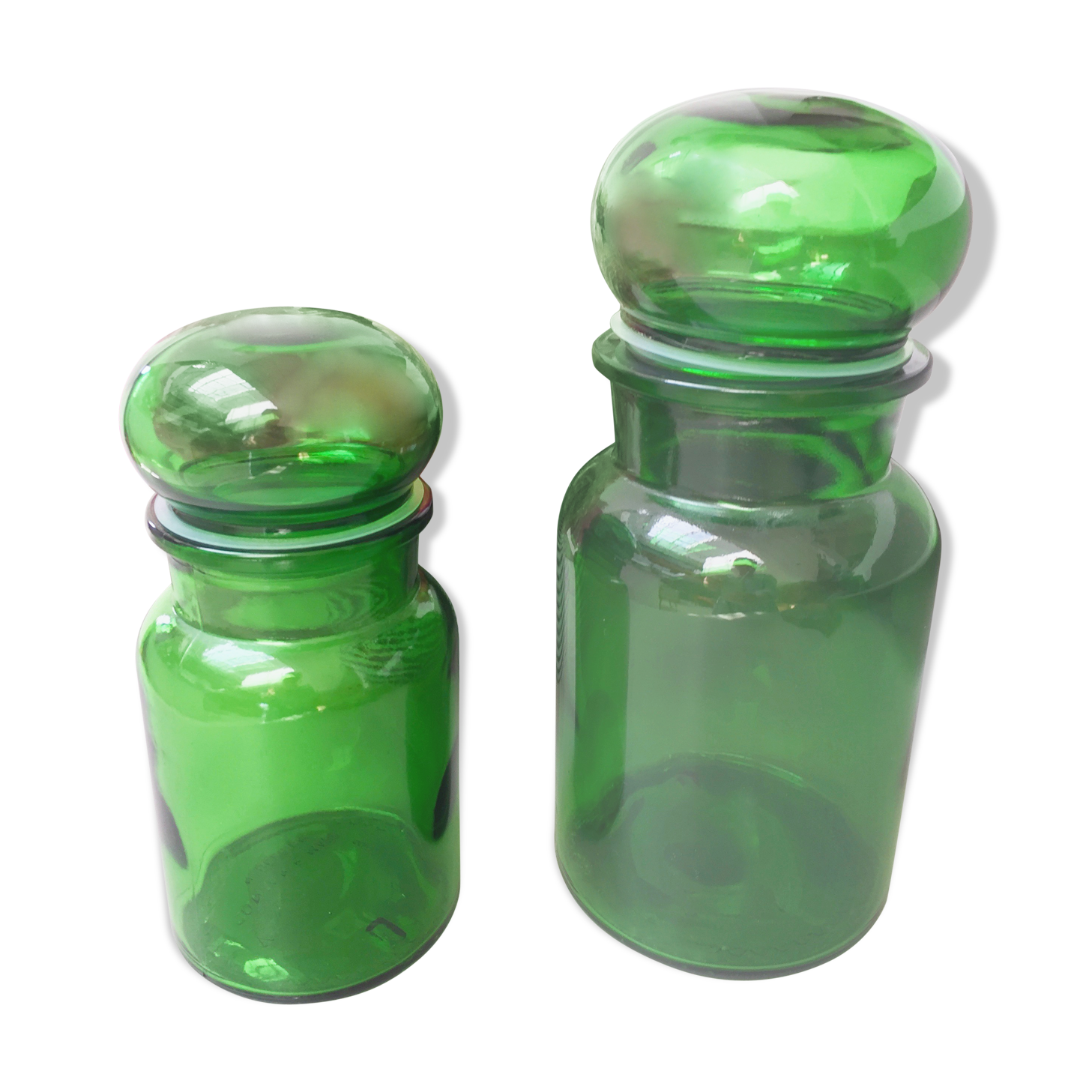 Pair of 1960s apothecary bottles
