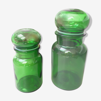 Pair of 1960s apothecary bottles