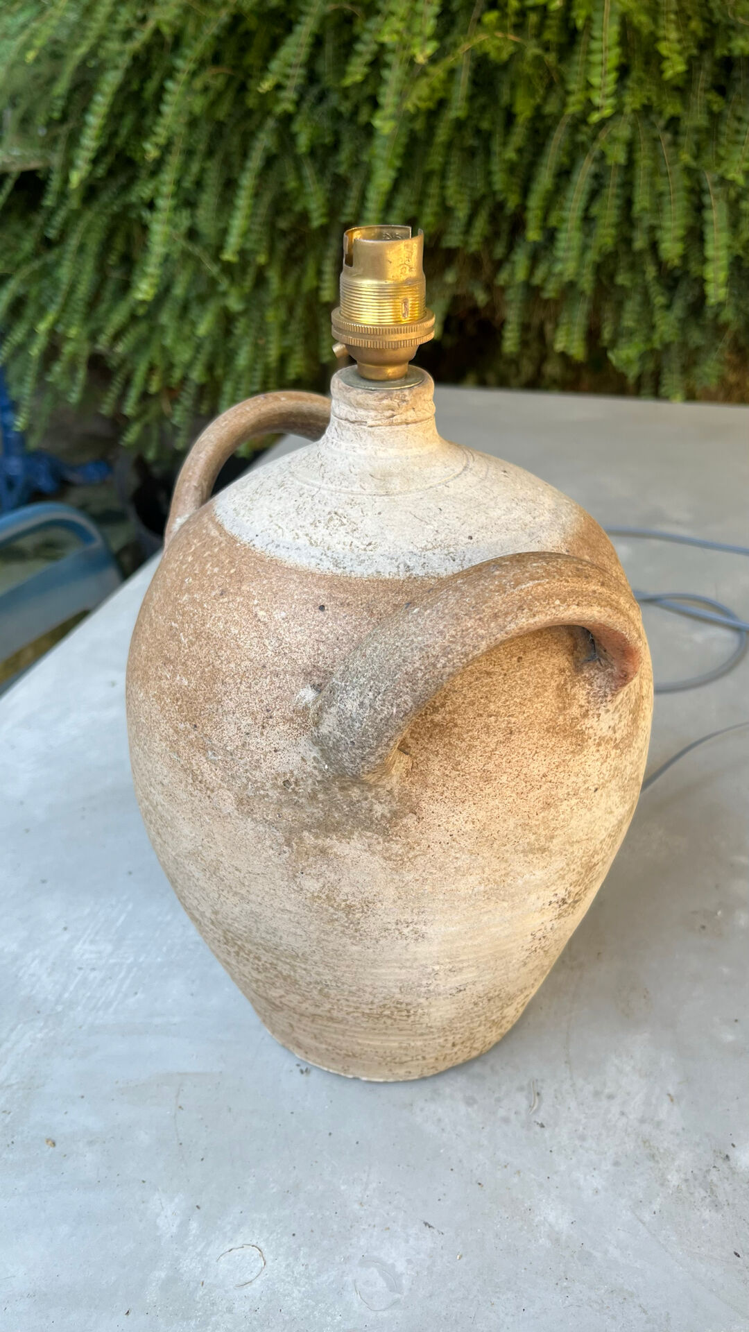 Pied de lampe cruche en grès