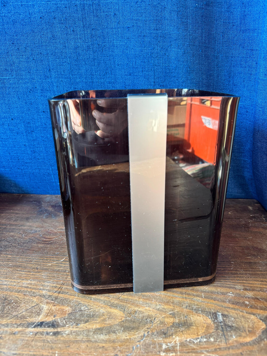 Vintage paper bin by Michel Dumas for Roche Bobois (1970)