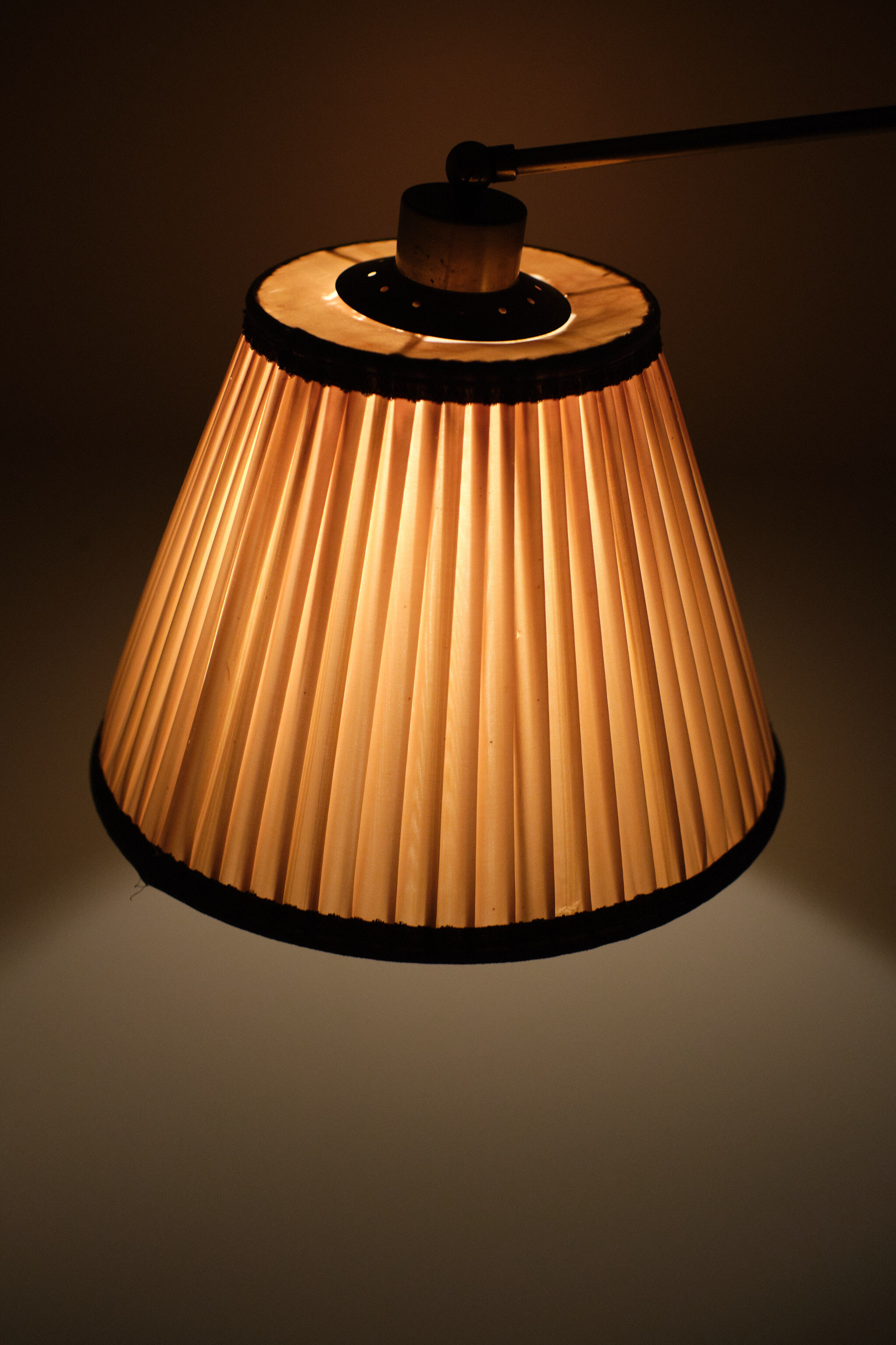 Brass harmonica scissor wall lamp 1960s holland