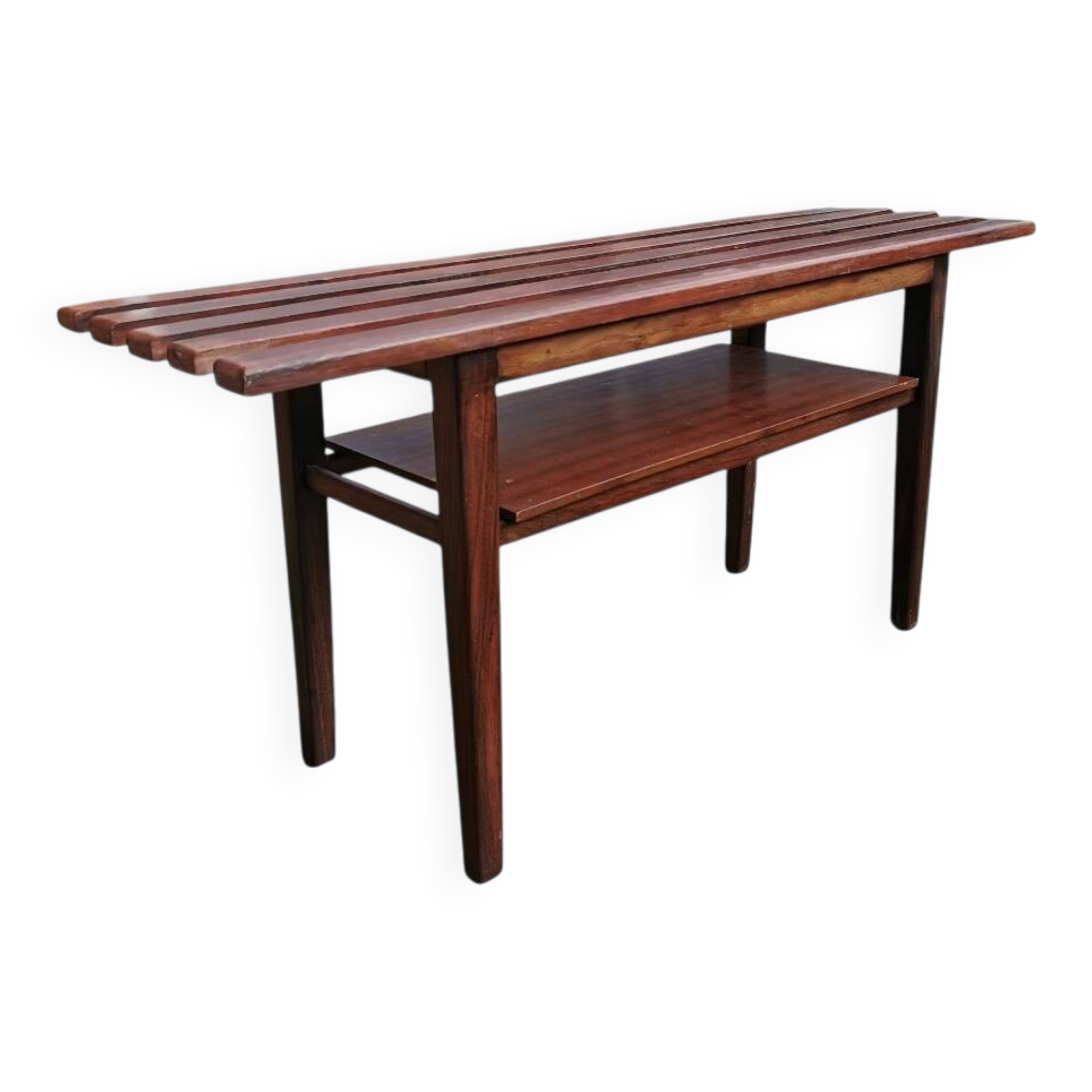 Large slatted bench