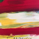 The countryside. original lithograph signed by françois d'arguin (1946)