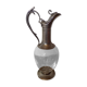 Tin ewer and vintage molded glass