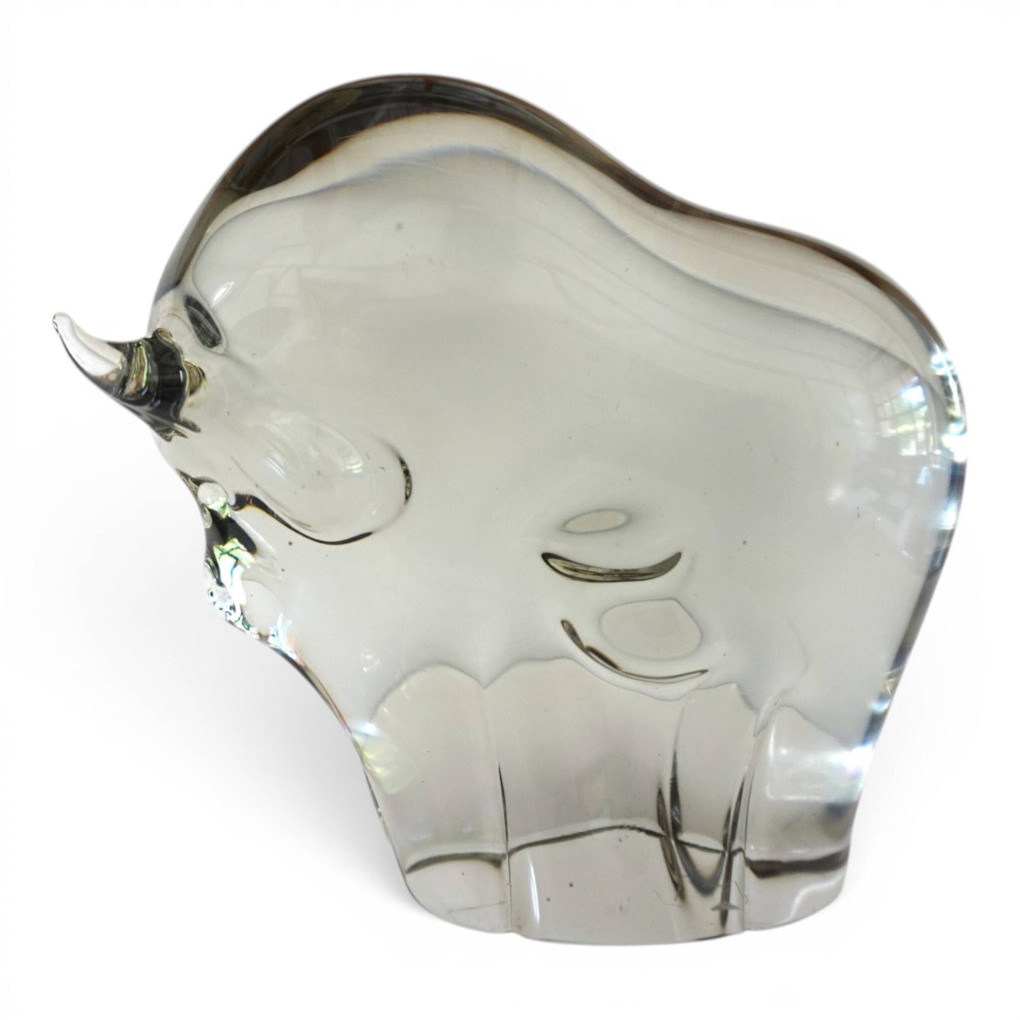 Livio Seguso Murano Bull Glass Sculpture, 1970