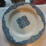 Two old 19th century plates, one flat and one deep from Gien