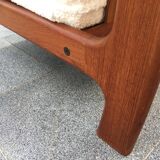 Scandinavian teak 2-seater sofa 60s