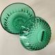 Vintage Arcoroc mint green cut glass sugar bowl or sweet jar
