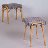Pair of MidCentury Beech Stools by Ludvik Volak, Czechia, 1950s