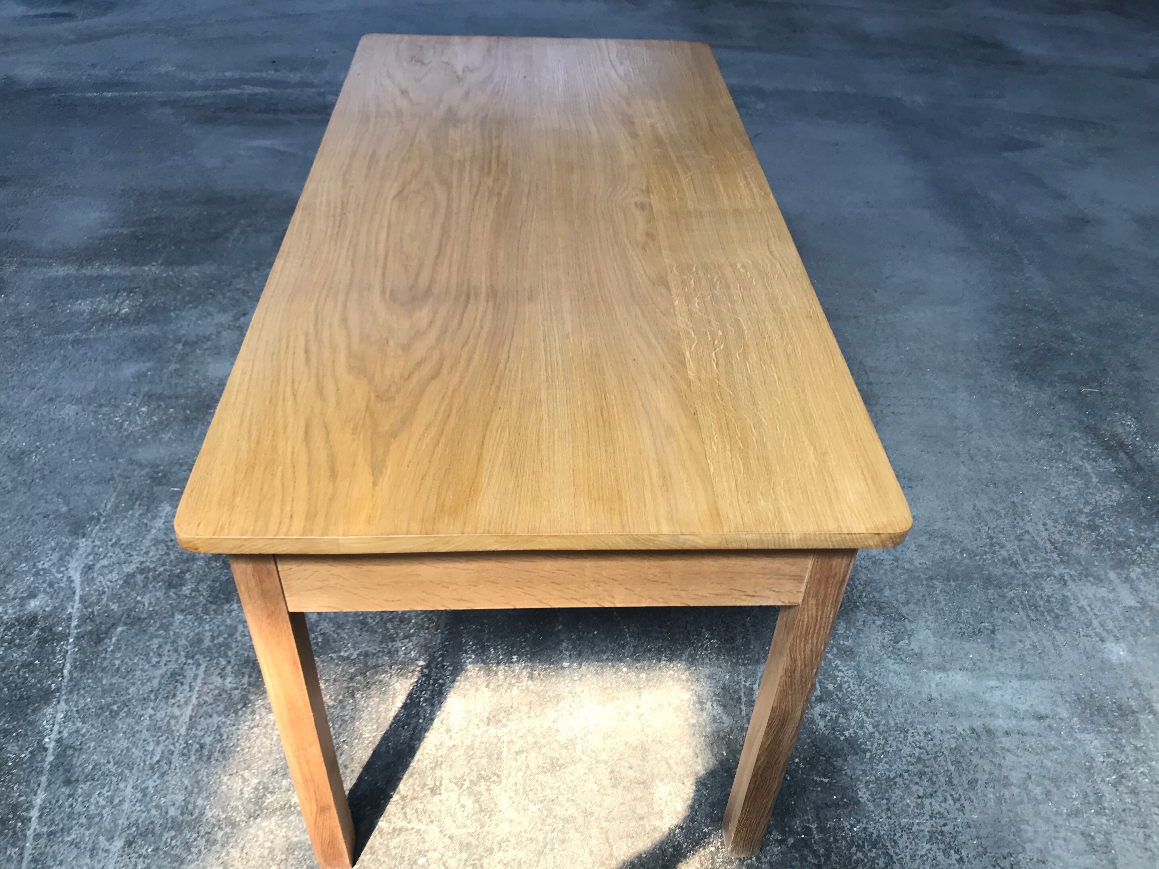 Flat desk in solid oak from the 1950s