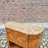 Console, Serving In Marquetry Louis XVI Style XIX Eme Century