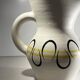 Andre baud for vallauris, ceramic jug and 6 glasses set, ca 1960