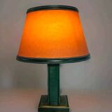 Lampe Art Déco Attribuée à Paul Dupré Lafon / Cuir Se killier et Parch