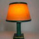 Art Deco Lamp Attributed to Paul Dupré Lafon / Se Killier and Parch Leather