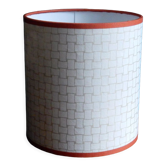 Nepalese paper cylindrical lampshade
