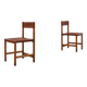 Pair of wood and leather Spanish chairs by Jordi Vilanova, ca. 1960