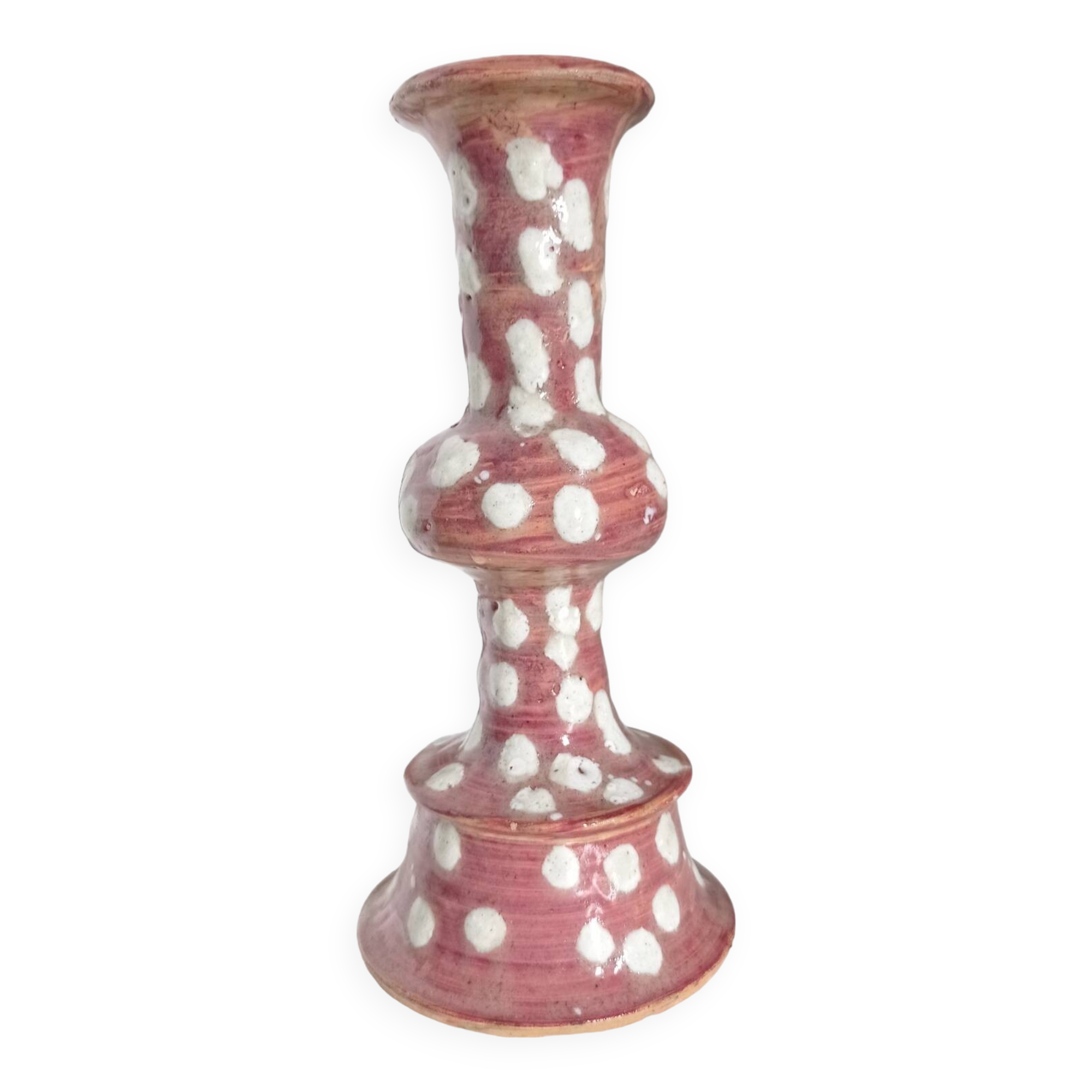 Ceramic polka dot candle holder