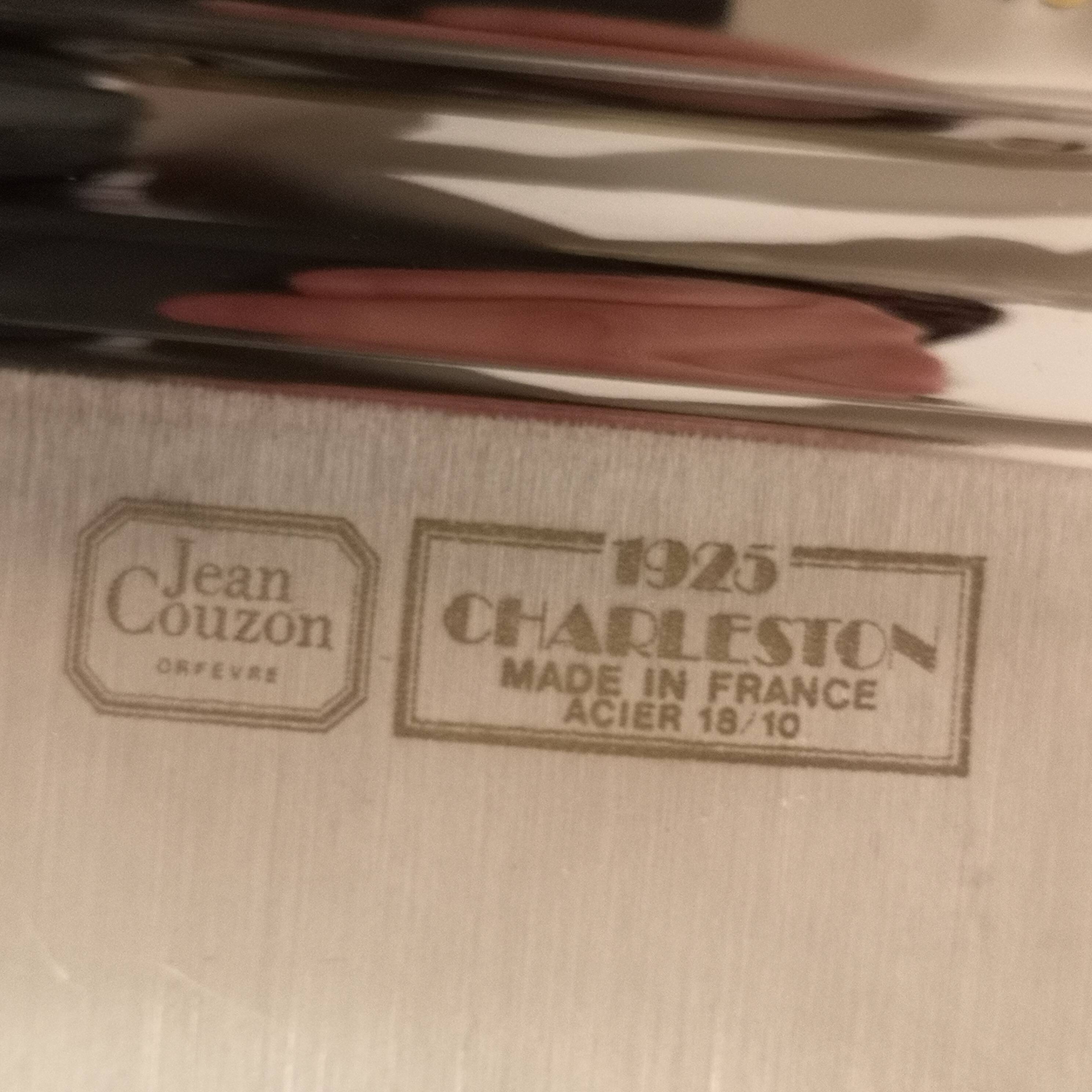 Plateau XXL Jean Couzon "Charleston 1925" en inox 18/10 et laiton